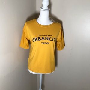 Urban City Mustard Vintage Style Tee 🔝
